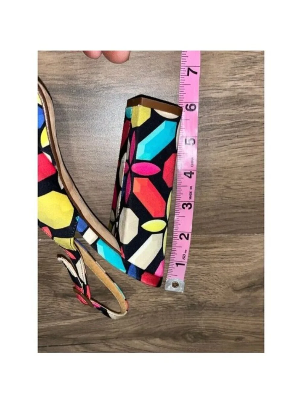Kate Spade Multicolour Slingback Platform Heels Peep Toe Sandel Women's Size 7.5